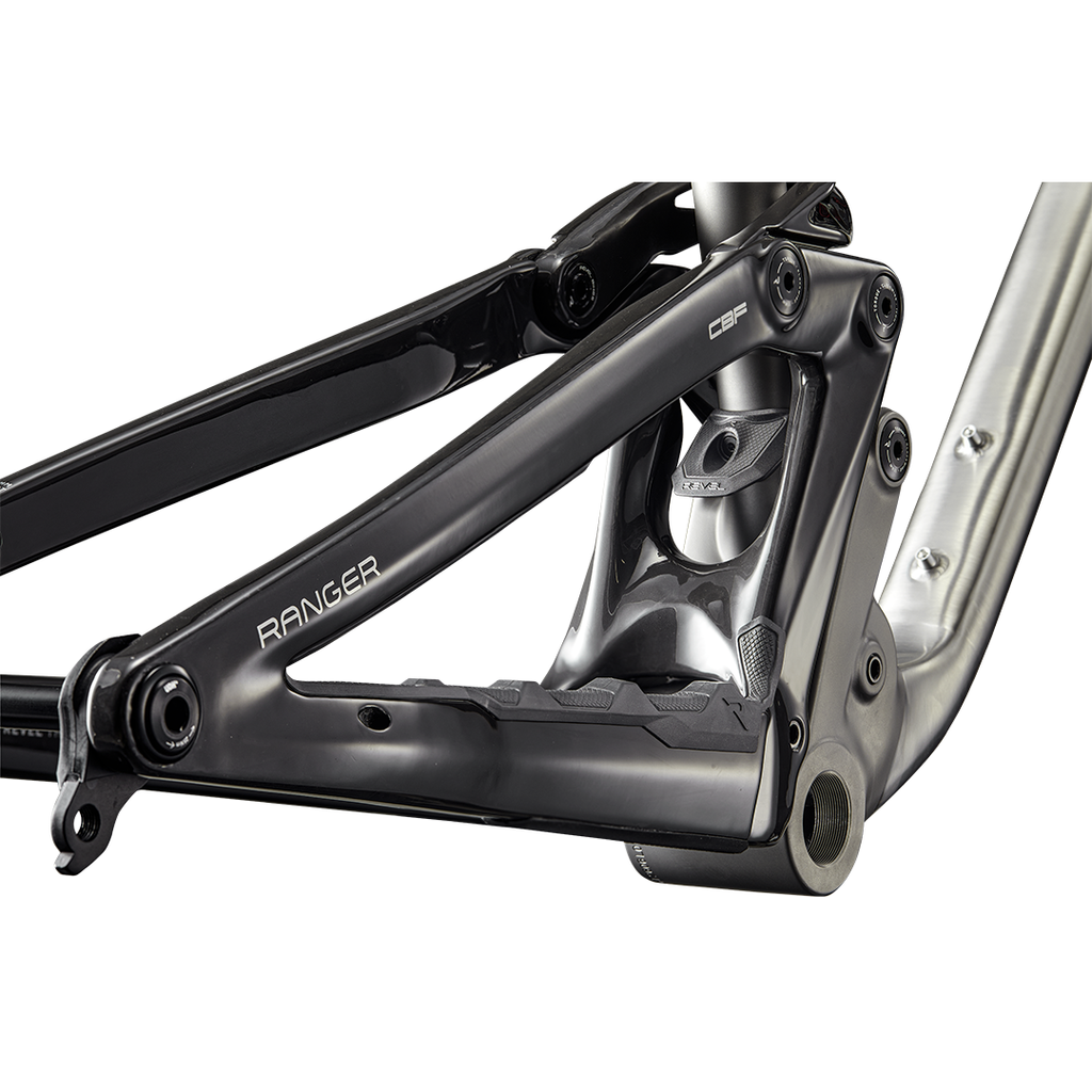 Revel Ti Ranger Framekit w/ Rockshox Deluxe Ult, Raw Titanium / Black