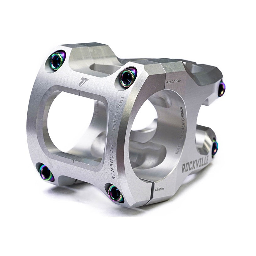 Trail One Components The Rockville Stem - Made in California Clear Ano 35mm Clamp 32mm Length MPN: 0004-32CA Stems Rockville Stem