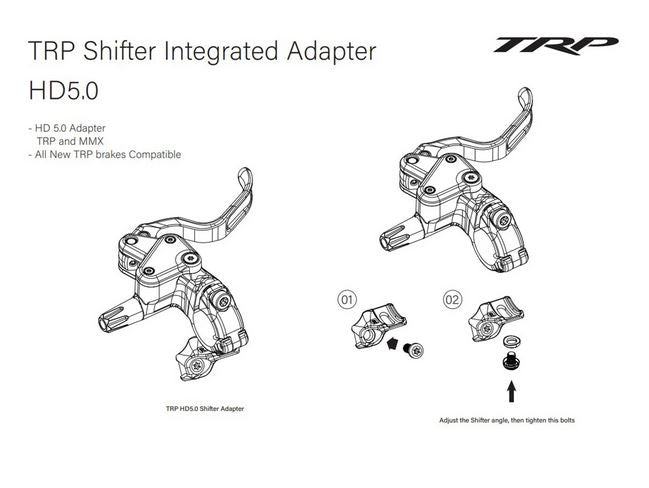 TRP Shifter Adapter Kit (HD 5.0) - MMX-Left - Hydraulic Brake Lever Part - MatchMaker X Lever Mounts