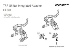 TRP Shifter Adapter Kit (HD 5.0) - MMX-Left - Hydraulic Brake Lever Part - MatchMaker X Lever Mounts