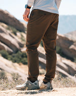 KETL Mtn Vent Jogger'ish Lightweight Travel Pants 30" Inseam Brown Men's