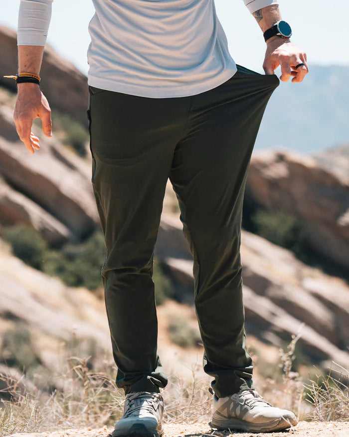 KETL Mtn Vent Lightweight Pants Relaxed Fit 30" Inseam Pine Men's - Casual Pants - Vent Jogger'ish Lightweight Travel Pants 30"