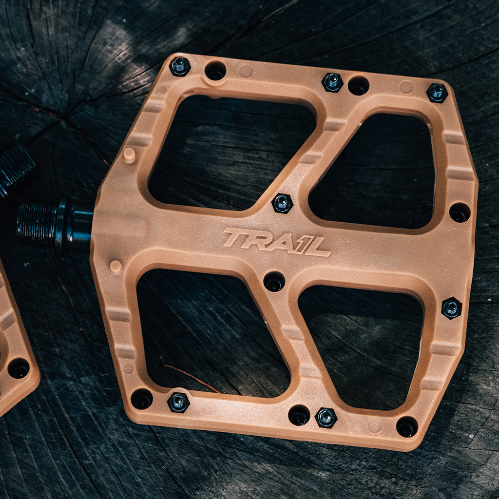 Trail One Components Vortex Pedals - Brown Composite - Pedals - Vortex Pedals