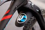 Worldwide Cyclery Custom MTB Fork Fender - Black with Globe - Clip-On Fender - Worldwide Cyclery Fender