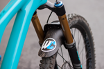 Worldwide Cyclery Custom MTB Fork Fender - Black with Globe MPN: WC-FENDER Clip-On Fender Worldwide Cyclery Fender