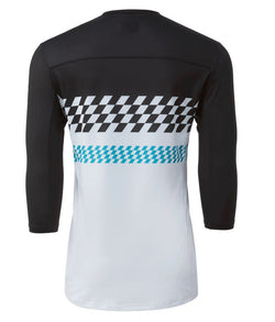 Yeti Enduro Jersey 3/4 Turq Checker Men's - Jersey - Enduro 3/4 Jersey