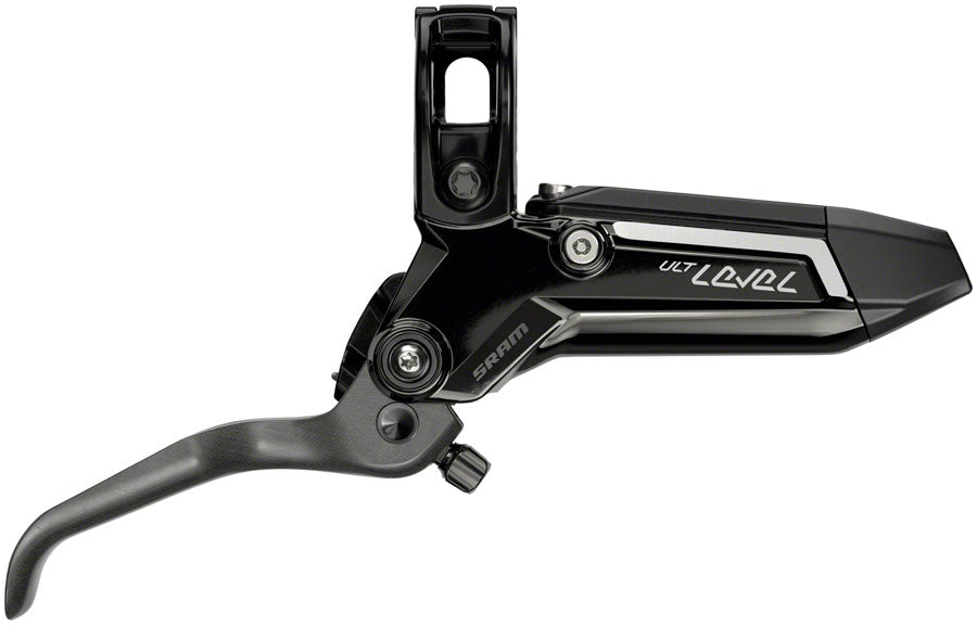 SRAM Level Ultimate Stealth Disc Brake and Lever - Rear, Post Mount, 2-Piston, Carbon Lever, Titanium Hardware, Gloss MPN: 00.5018.196.001 UPC: 710845872334 Disc Brake & Lever Level Ultimate Stealth 2-Piston Disc Brake and Lever