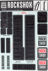 RockShox Fork Decal Kit - 35mm, Stealth Black Sticker/Decal