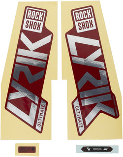 Rockshox Fork Decal Kit - Lyrik Ultimate, 27.5"/29", Gloss Polar Foil/Red MPN: 11.4018.105.050 UPC: 710845862731 Sticker/Decal Fork Decal Kits