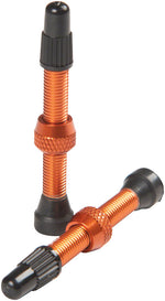 Stan's NoTubes Alloy Valve Stems - 44mm, Pair, Orange - Tubeless Valves - Alloy Valve Stems